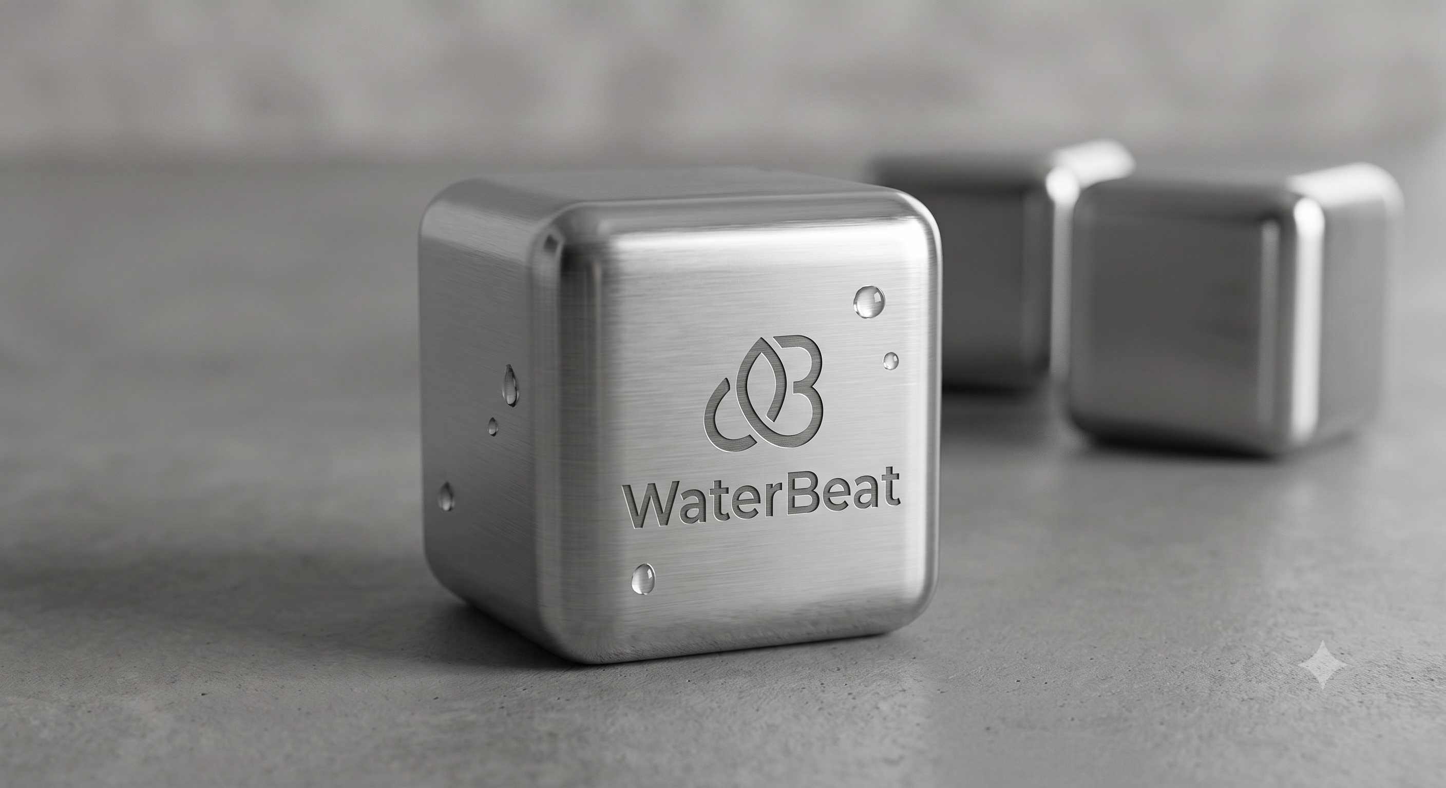 WaterBeat ChillCube Stainless Steel Ice Cubes (Set of 4)